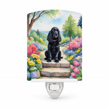 Load image into Gallery viewer, Cocker Spaniel Spring Path Ceramic Night Light Compact, UL-Certified, Ideal for Bedroom, Bathroom, Nursery, Hallway, Kitchen, 6x4x3, Multicolor
