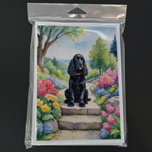 Load image into Gallery viewer, Cocker Spaniel Spring Path Greeting Cards - Blank Note Cards – 8-Pack of Artist-Designed Cards with Envelopes