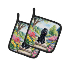 Load image into Gallery viewer, Cocker Spaniel Spring Path Pot Holders - Set of 2 Decorative Kitchen Helpers | Made in the USA