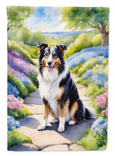 Load image into Gallery viewer, Collie Spring Path House Flag