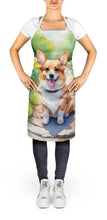 Load image into Gallery viewer, Corgi Spring Path Apron – Artist-Designed Kitchen, BBQ &amp; Craft Apron