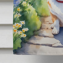 Load image into Gallery viewer, Corgi Spring Path House Flag