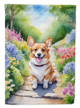 Load image into Gallery viewer, Corgi Spring Path Garden Flag  – Dog-Themed Floral Outdoor Decor