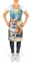Load image into Gallery viewer, Corgi Spring Path Apron – Artist-Designed Kitchen, BBQ &amp; Craft Apron