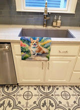 Load image into Gallery viewer, Corgi Spring Path Kitchen Towel