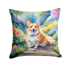 Load image into Gallery viewer, Corgi Spring Path Throw Pillow
