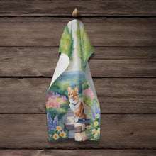 Load image into Gallery viewer, Corgi Spring Path Kitchen Towel