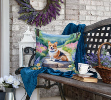 Load image into Gallery viewer, Corgi Spring Path Throw Pillow