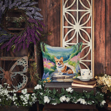 Load image into Gallery viewer, Corgi Spring Path Throw Pillow
