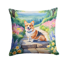 Load image into Gallery viewer, Corgi Spring Path Throw Pillow