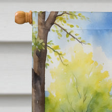 Load image into Gallery viewer, Coton de Tulear Spring Path House Flag