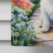 Load image into Gallery viewer, Coton de Tulear Spring Path House Flag