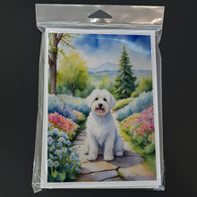 Load image into Gallery viewer, Coton de Tulear Spring Path Greeting Cards - Blank Note Cards – 8-Pack of Artist-Designed Cards with Envelopes