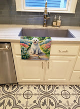 Load image into Gallery viewer, Coton de Tulear Spring Path Kitchen Towel