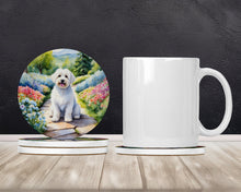 Load image into Gallery viewer, Coton de Tulear Spring Path Large Sandstone Coasters Pack of 4