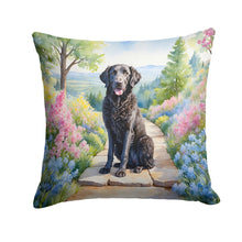 Load image into Gallery viewer, Curly-Coated Retriever Spring Path Throw Pillow