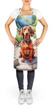 Load image into Gallery viewer, Dachshund Spring Path Apron – Artist-Designed Kitchen, BBQ &amp; Craft Apron