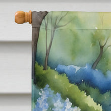 Load image into Gallery viewer, Dachshund Spring Path House Flag