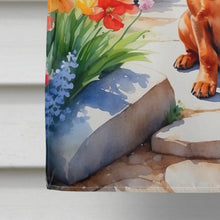 Load image into Gallery viewer, Dachshund Spring Path House Flag