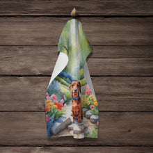 Load image into Gallery viewer, Dachshund Spring Path Kitchen Towel