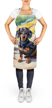 Load image into Gallery viewer, Dachshund Spring Path Apron – Artist-Designed Kitchen, BBQ &amp; Craft Apron