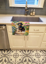 Load image into Gallery viewer, Dachshund Spring Path Kitchen Towel