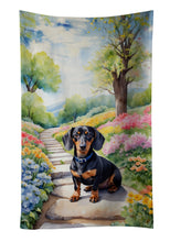 Load image into Gallery viewer, Dachshund Spring Path Kitchen Towel
