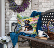 Load image into Gallery viewer, Dachshund Spring Path Throw Pillow