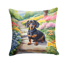 Load image into Gallery viewer, Dachshund Spring Path Throw Pillow