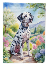 Load image into Gallery viewer, Dalmatian Spring Path Garden Flag  – Dog-Themed Floral Outdoor Decor