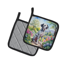 Load image into Gallery viewer, Dalmatian Spring Path Pot Holders - Set of 2 Decorative Kitchen Helpers | Made in the USA