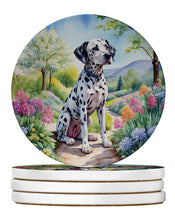 Load image into Gallery viewer, Dalmatian Spring Path Large Sandstone Coasters Pack of 4