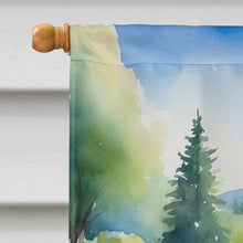 Load image into Gallery viewer, Dandie Dinmont Terrier Spring Path House Flag