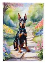 Load image into Gallery viewer, Doberman Pinscher Spring Path House Flag
