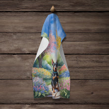 Load image into Gallery viewer, Doberman Pinscher Spring Path Kitchen Towel