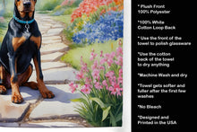 Load image into Gallery viewer, Doberman Pinscher Spring Path Kitchen Towel