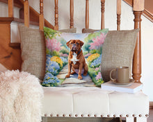 Load image into Gallery viewer, Dogue de Bordeaux Spring Path Throw Pillow - 14x14 Decorative Pillow – Art for Your Home &amp; Patio