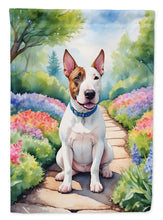 Load image into Gallery viewer, English Bull Terrier Spring Path Garden Flag  – Dog-Themed Floral Outdoor Decor