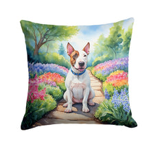 Load image into Gallery viewer, English Bull Terrier Spring Path Throw Pillow