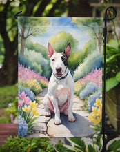 Load image into Gallery viewer, English Bull Terrier Spring Path Garden Flag  – Dog-Themed Floral Outdoor Decor
