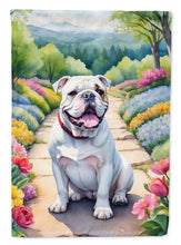 Load image into Gallery viewer, English Bulldog Spring Path House Flag