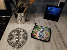 Load image into Gallery viewer, English Bulldog Spring Path Pot Holders - Set of 2 Decorative Kitchen Helpers | Made in the USA