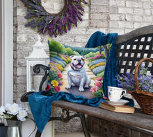 Load image into Gallery viewer, English Bulldog Spring Path Throw Pillow