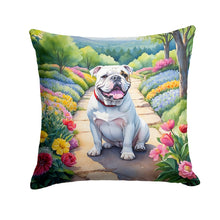 Load image into Gallery viewer, English Bulldog Spring Path Throw Pillow