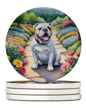 Load image into Gallery viewer, English Bulldog Spring Path Large Sandstone Coasters Pack of 4