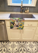 Load image into Gallery viewer, English Bulldog Spring Path Kitchen Towel