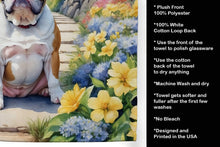 Load image into Gallery viewer, English Bulldog Spring Path Kitchen Towel