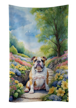 Load image into Gallery viewer, English Bulldog Spring Path Kitchen Towel