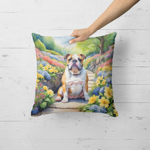 Load image into Gallery viewer, English Bulldog Spring Path Throw Pillow