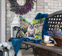 Load image into Gallery viewer, English Bulldog Spring Path Throw Pillow